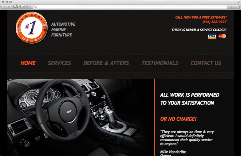 #1 Vinyl & Leather Repair hired us to update their