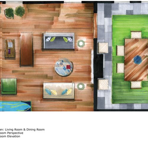 Residential floor plan: rendering