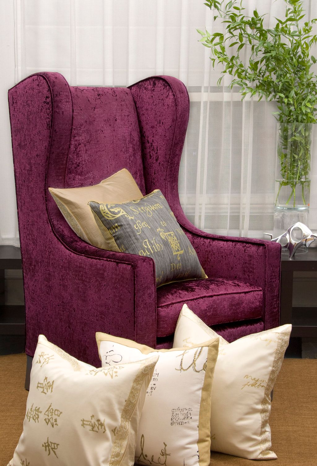 Custom made frame and upholstered chair.
