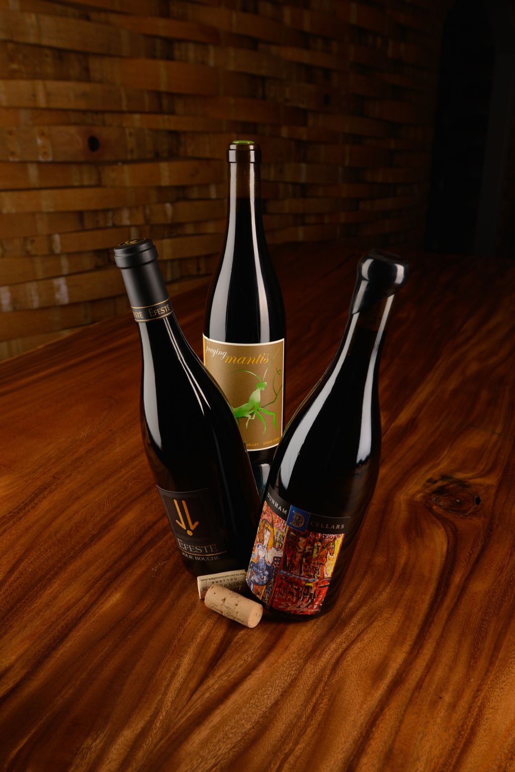 Highly stylized commercial wine shot for Wine Enth