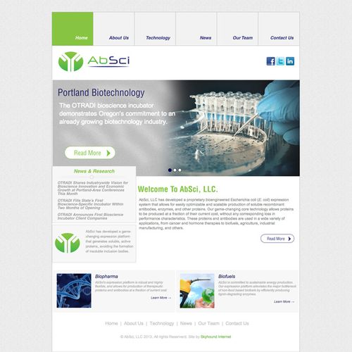 AbSCI Biotechnology |
Design - Content Management