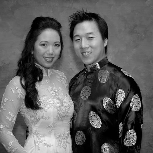 Thuy and Alex at their traditional Vietnamese wedd