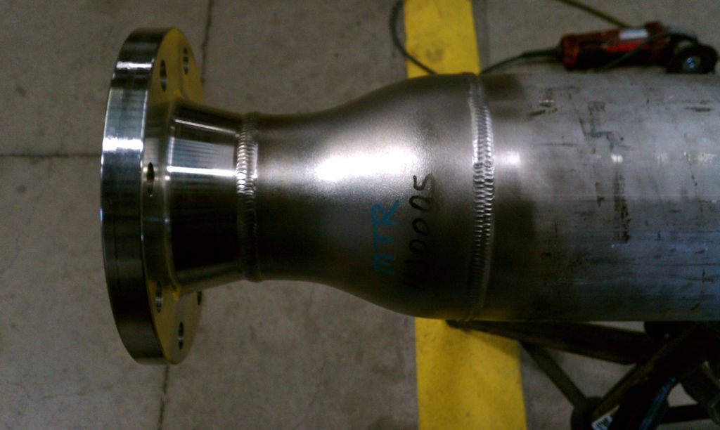 6" sch80 SS pipe with 4" reducer and flange