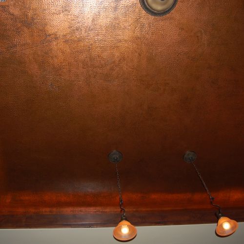 Hammered copper ceiling one of my most popular and