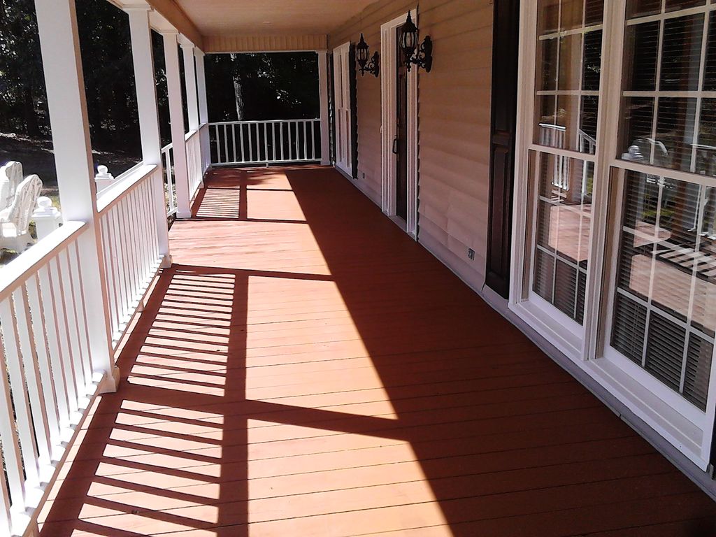 freshly painted porch