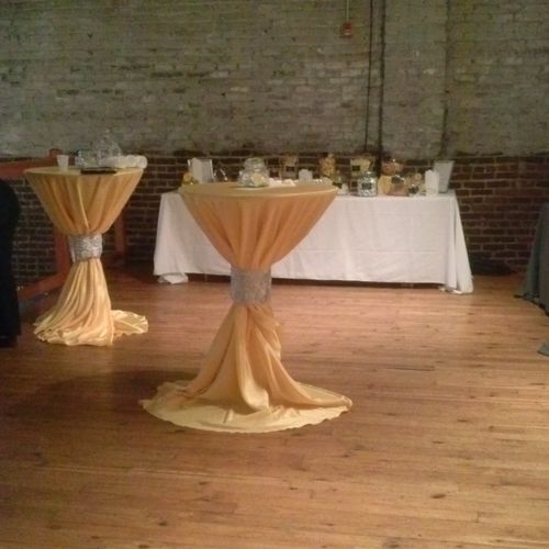 Cake and Wine Tables (Wedding Reception)