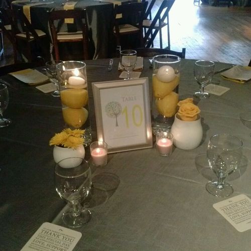 One of the guest tables (Wedding Reception)