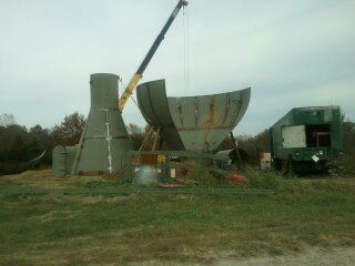 100,000gal Pedisphere watertower erected on the gr