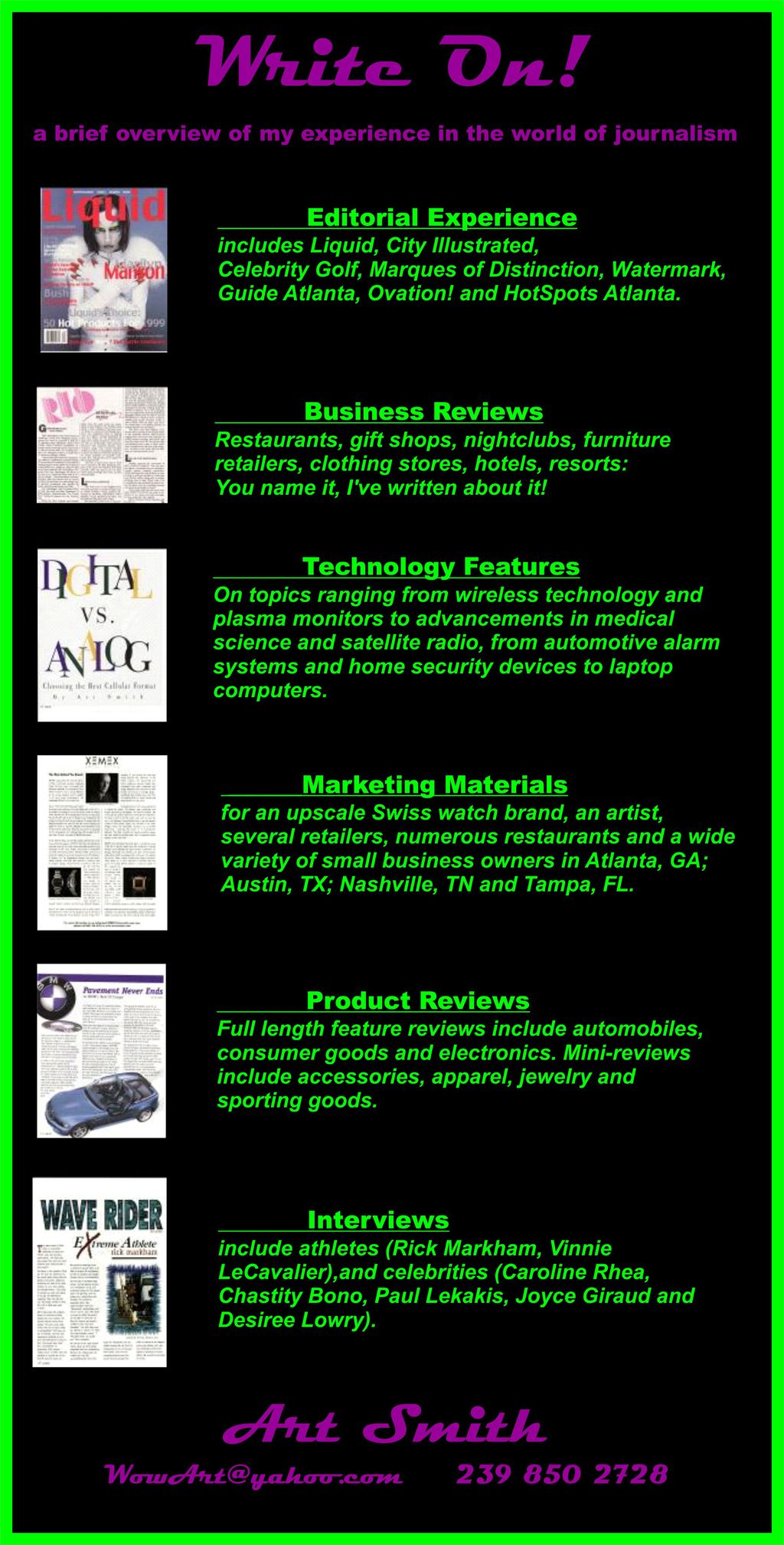 a little bit of background regarding my experience