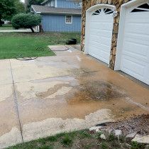 Driveway "before" cleaning.