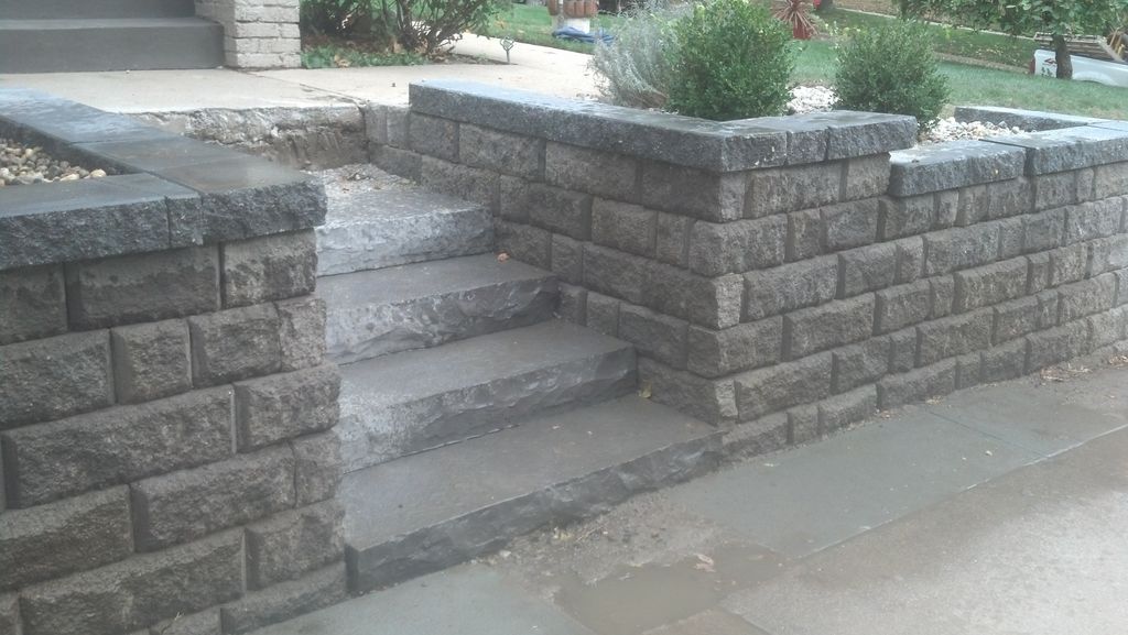 New Steps and wall