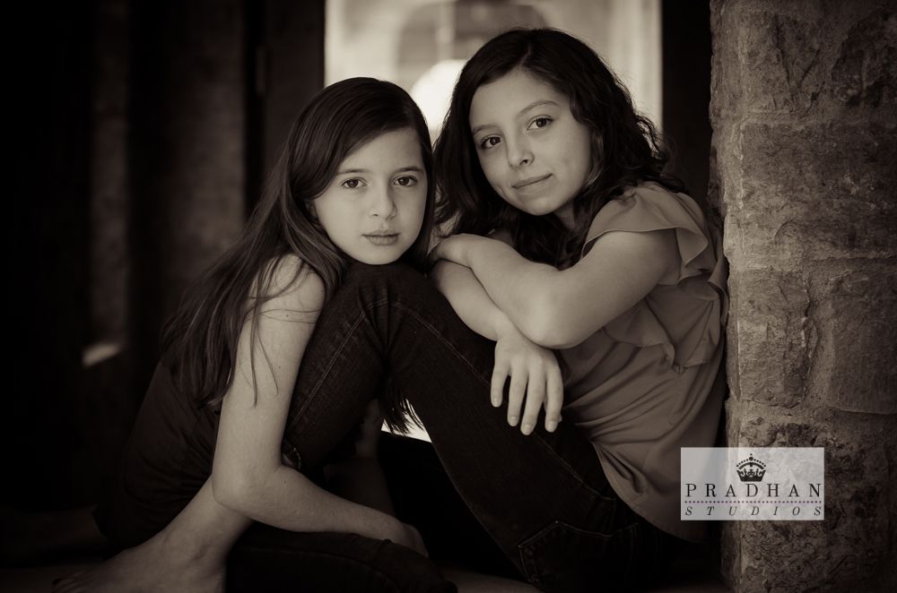 Black and White children's photography Orange Coun