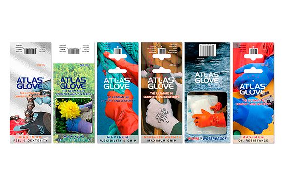 Product Hang Tags for Atlas Glove, Menlo GA