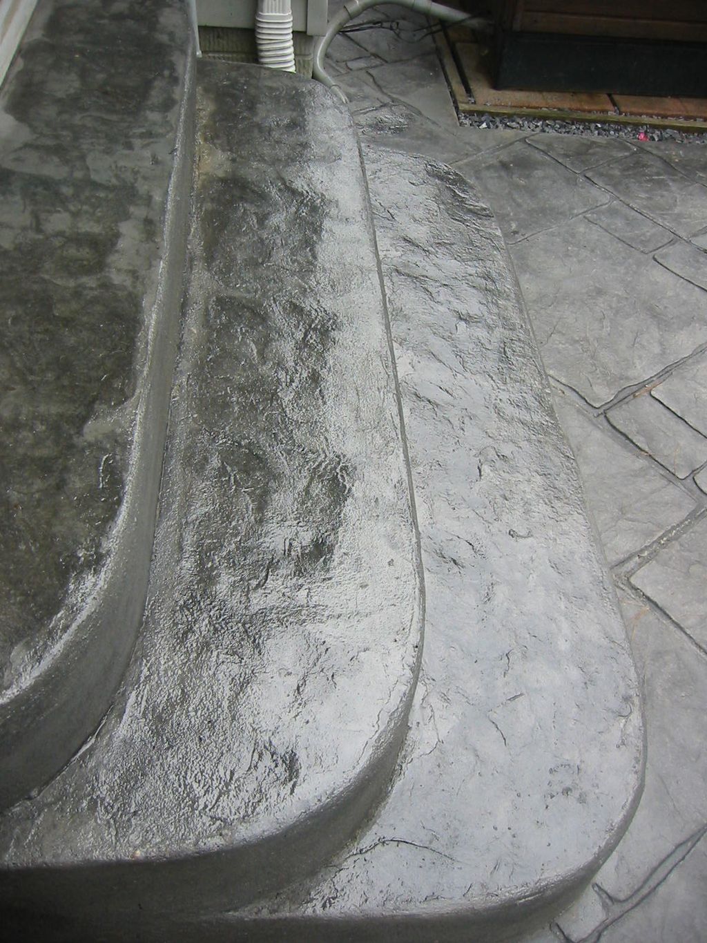 Stamped concrete steps