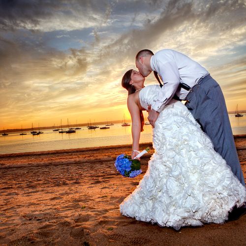Wedding couple photographed in West Haven during s