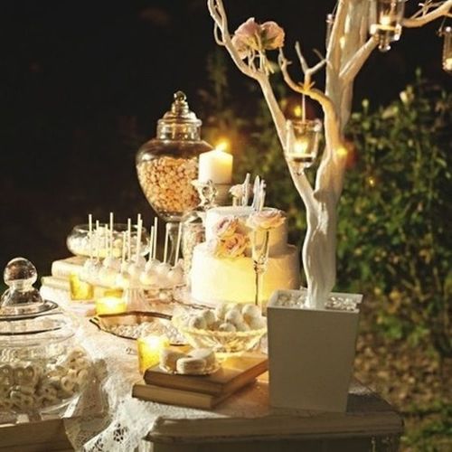 Outdoor Dessert Buffet by Candlelight