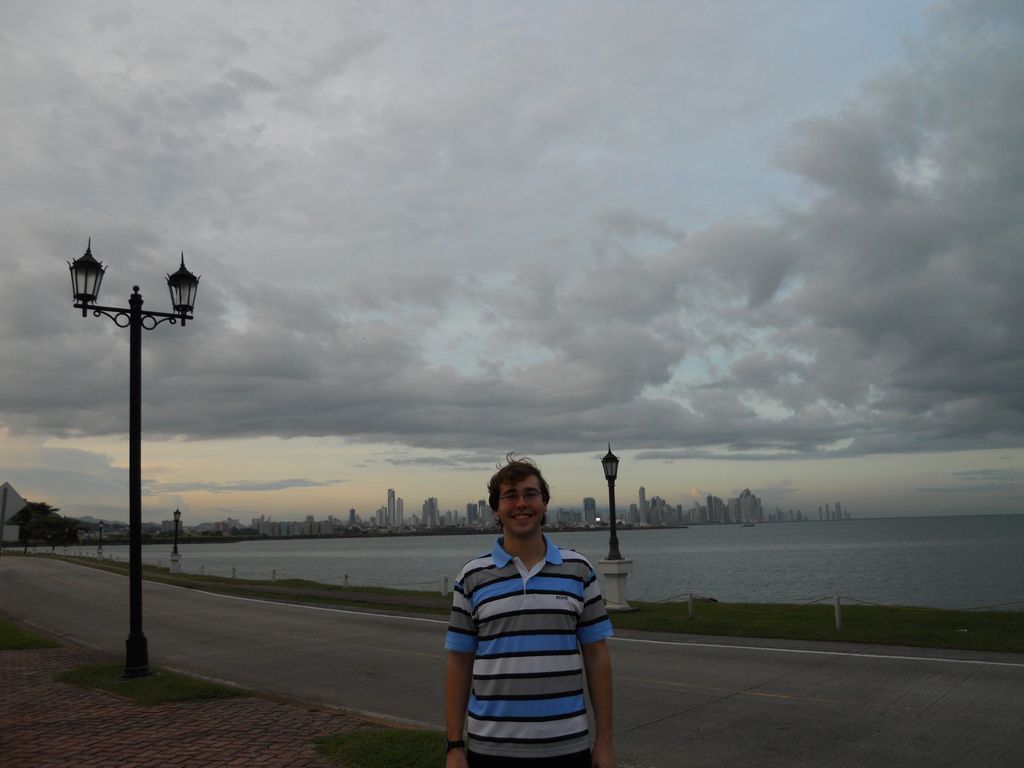 Me on a gusty day in Panama City, Panama, where I 