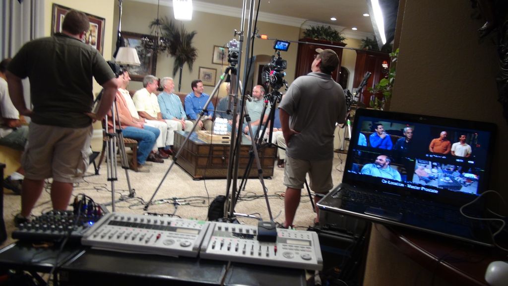 Multi-camera location sound and streaming session 