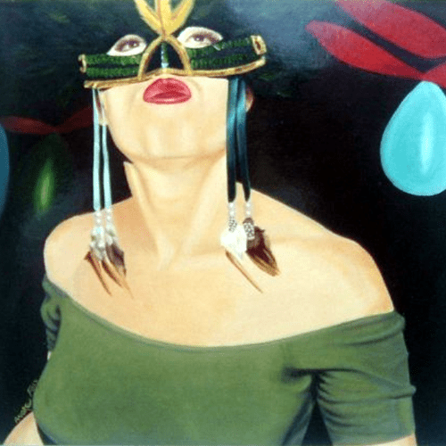 Mardi Gras Bon Voyage - 1992 Oil on Canvas
