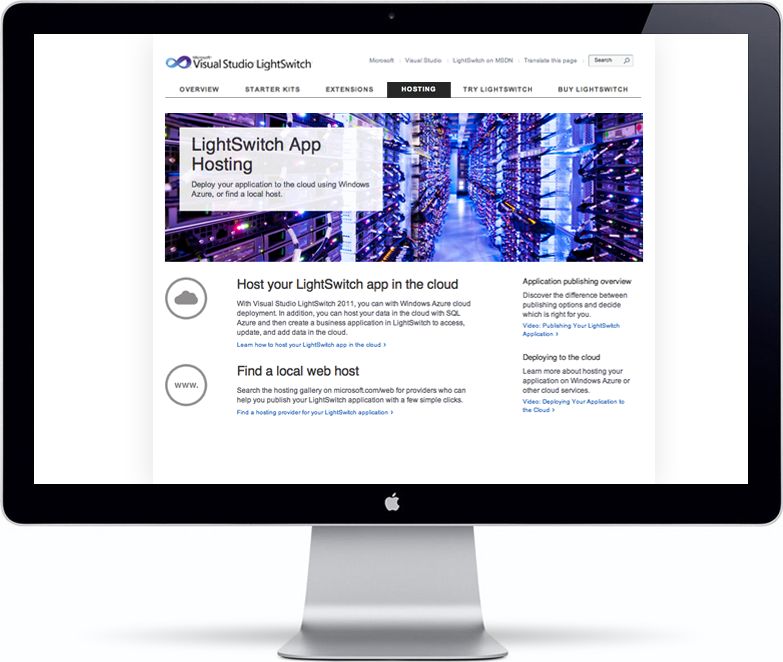Microsoft Lightswitch website.