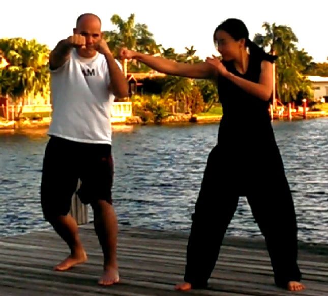 Teaching a client how to do a lead punch