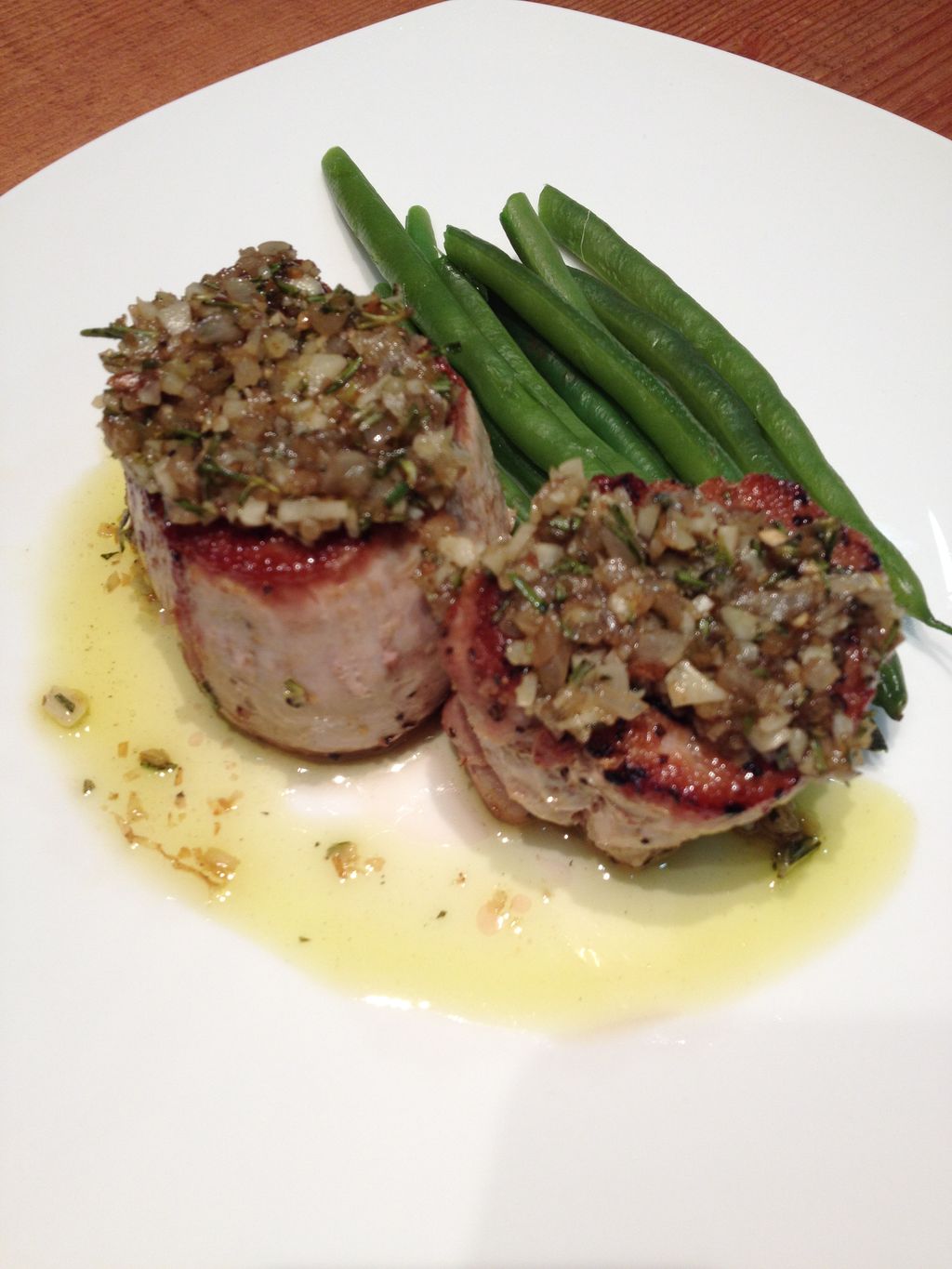 Pan Seared Pork Tenderloin with Fresh Rosemary, Sh