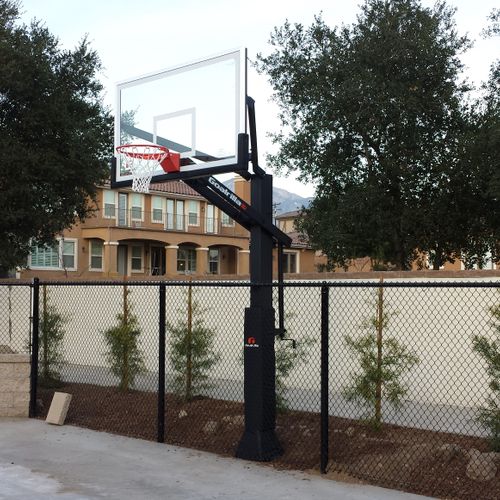 This is basketball inground install up in San Bern