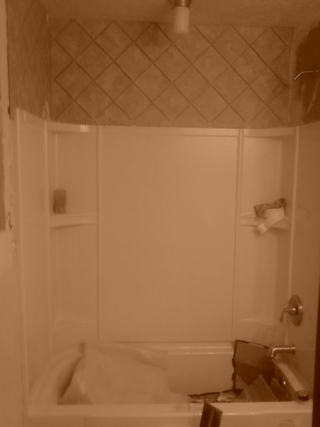 First stage completion of bath remodel by Joseph G