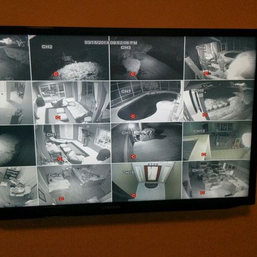 16 lorex cameras installed in a customers home