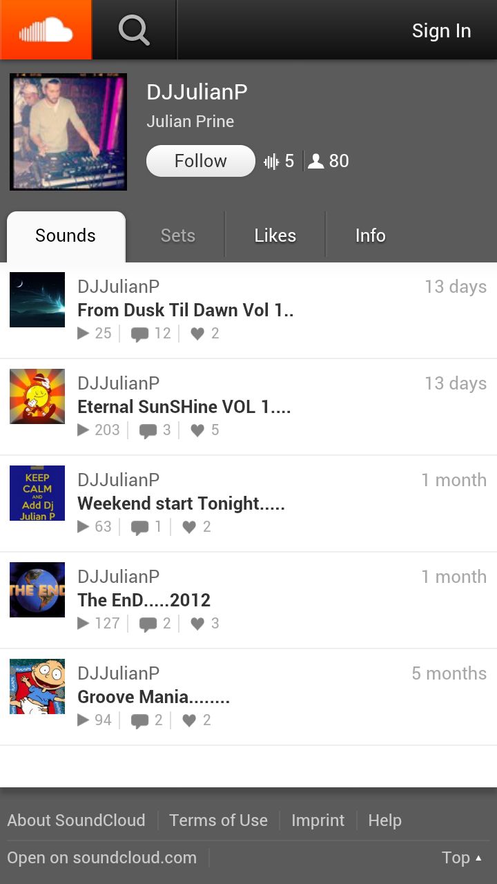DJ Julian P - Songs