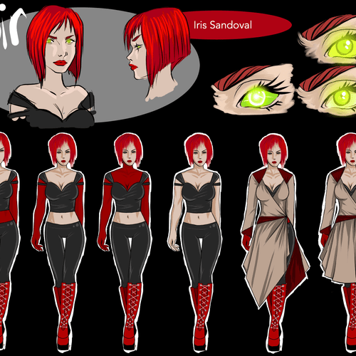 A character sheet for a comic series currently bei