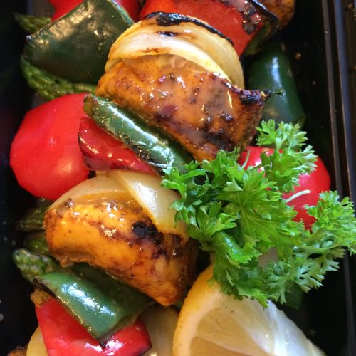 Chicken and Vegetable Kebab