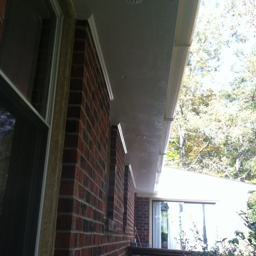 Replaced the soffit, fascia, and put a new gutter 