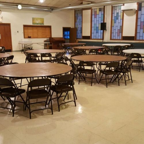 Church set-up, floor care, and general cleaning 