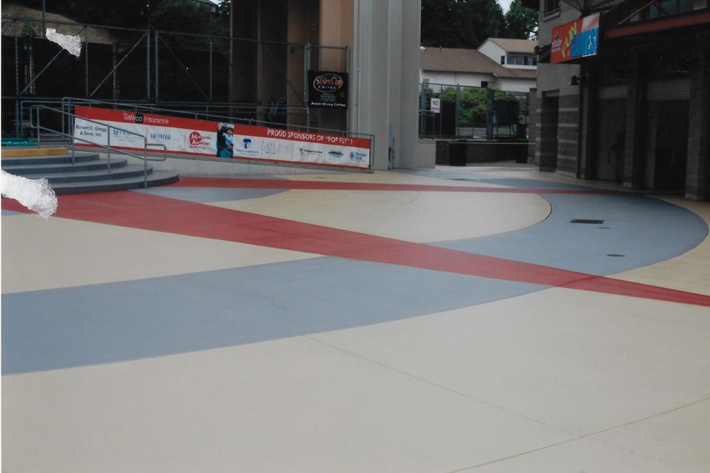 Floor coating at the aquasox stadium in Everett