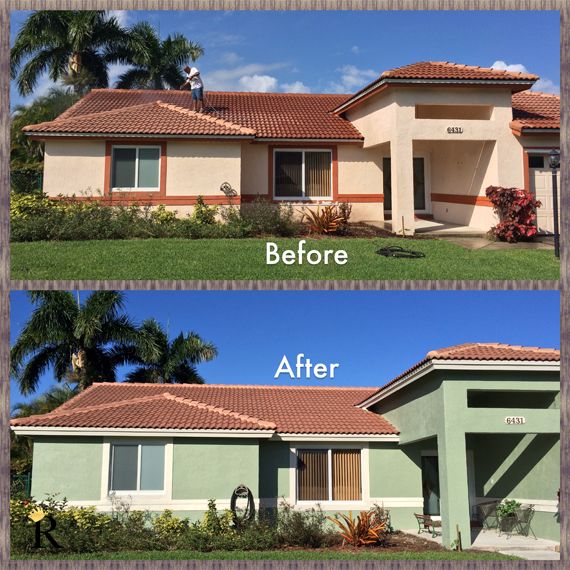 Weston, FL Exterior Paint Project Front