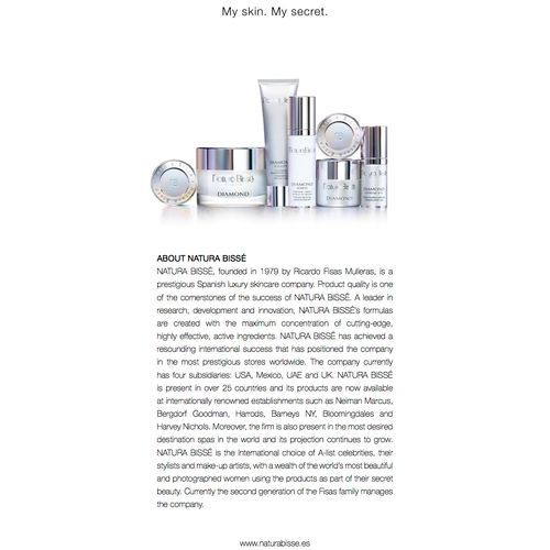 Natura Bisse, a high end luxury skin care line wit