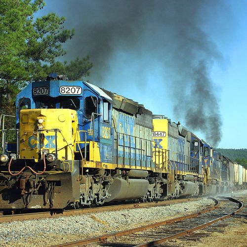 CSX grain train on the Aberdeen, Carolina & Wester