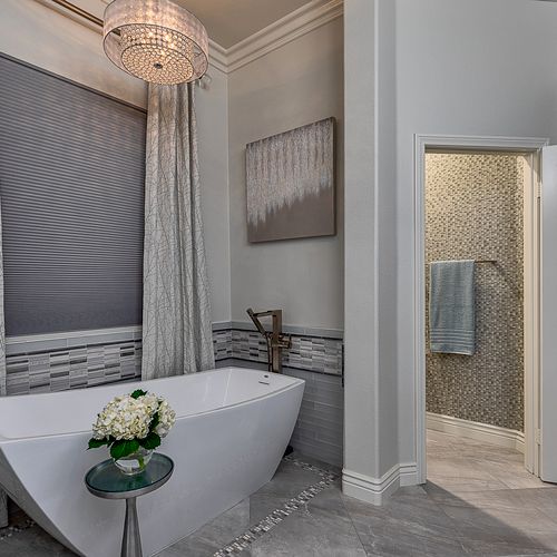 This Master Bath became a sanctuary with a serene 