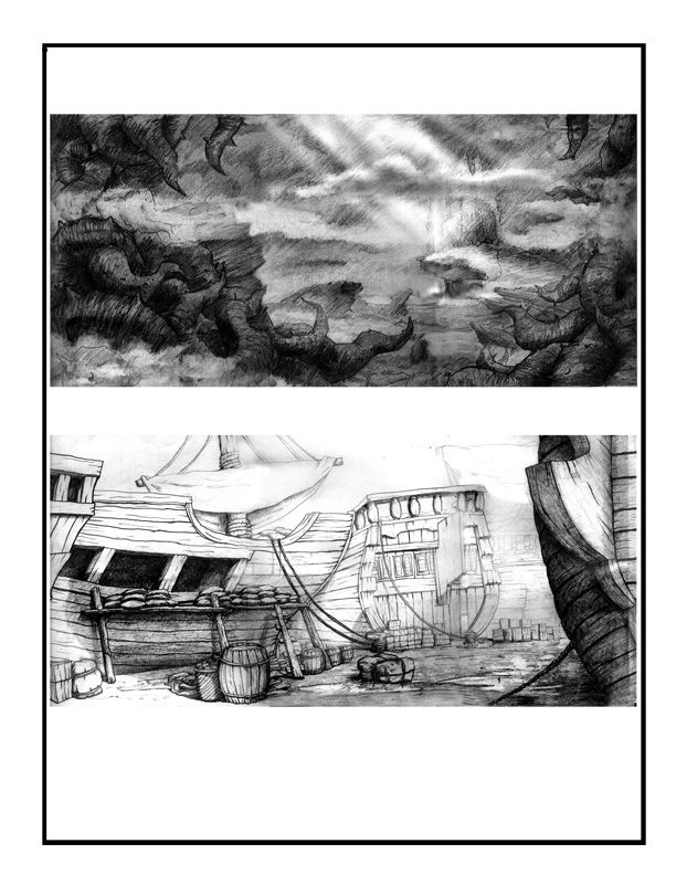 Set design, Illustrations.