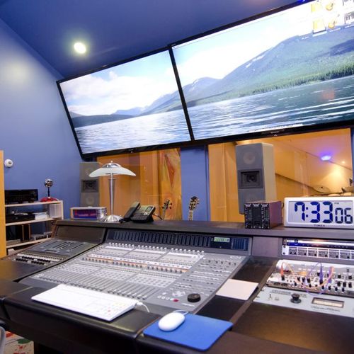 Another shot of the recording studio control room 