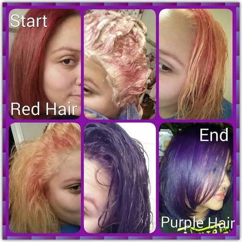 Color transformation. Red to Purple.