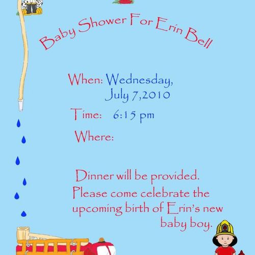Baby Shower Invitation created with Photoshop and 