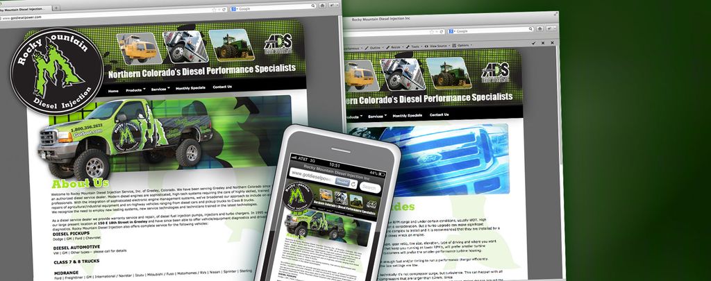 Web site design diesel mechanical firm in Greeley 