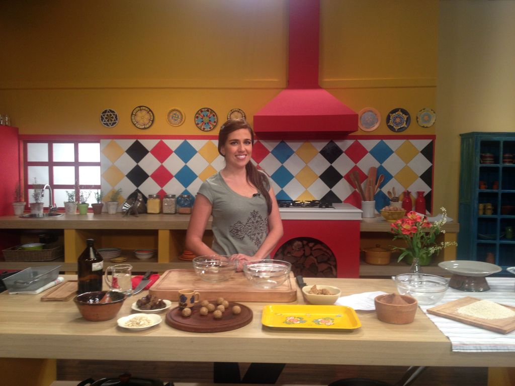 Me, on the set of Sabores de Familia