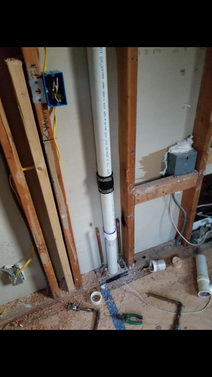 after of taking out and capping off pipework for a