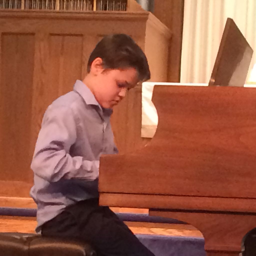 1st Time Young Piano Student Performing at the 201