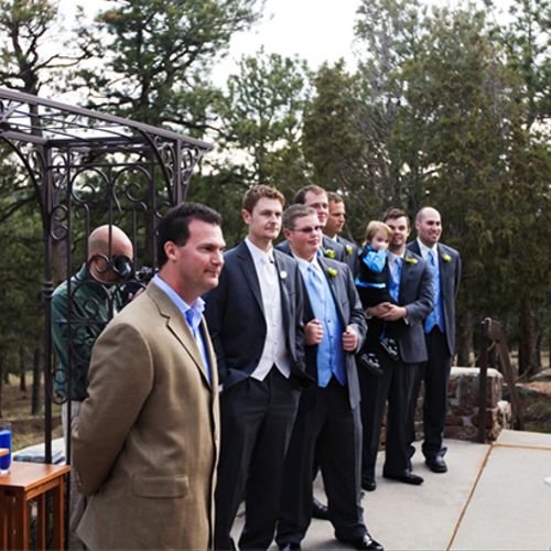 Officiating a wedding in Golden, CO.