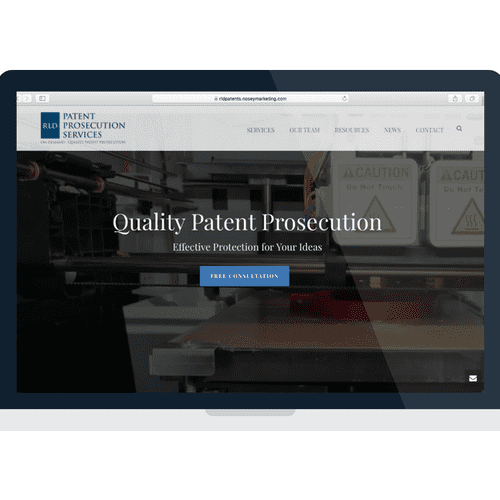 Website we created for a Patent Law Attorney