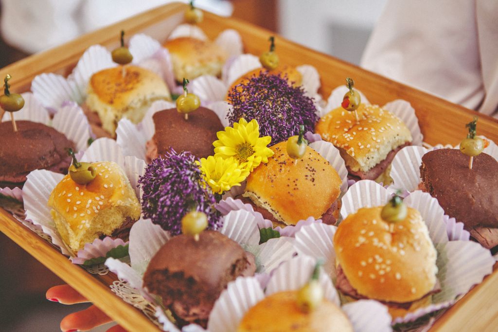 Passed appetizer sandwiches